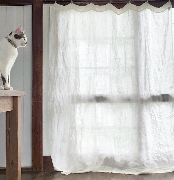 特集掲載】リネンダブルガーゼのふわふわパーテーション カーテン