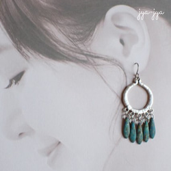 beads earrings - Tourquoise Wash 4枚目の画像