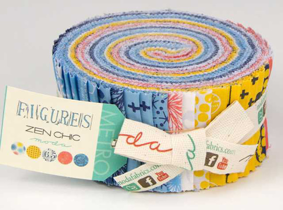 「Figures」moda Jelly Rolls (カットクロス40枚）Zen Chic 1枚目の画像