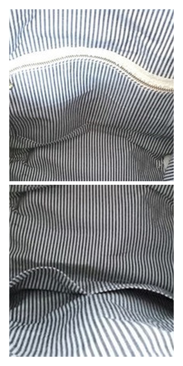 色の変更可能　3wayカフェオレの帆布と焦げ茶合皮のリュックP 10枚目の画像