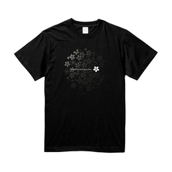 黒桜 - 和風 ハイクオリティ黒Tシャツ / 5.6oz / Synonym & UnitedAthle 2枚目の画像