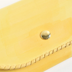 革の手染め財布 「レモン  No.51（長財布）」 2枚目の画像
