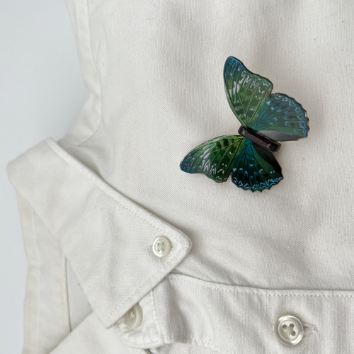 木製蝶々標本ブローチ【スミナガシ】 ブローチ 平田製作所 通販