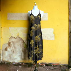 【受注生産】黄色いモッコウバラ　スリップドレス　マキシ丈 13枚目の画像