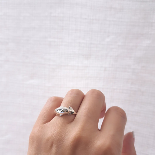 イルカの指輪 】イルカリング ドルフィンリング イルカ指輪 海の生き物