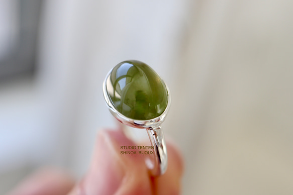 [お抹茶カラーのvesuvianite]ring 1枚目の画像