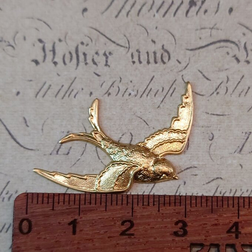 BEHOLD− 真鍮製 燕 1個 スワロー ツバメ 鳥 アメリカ製 パーツ