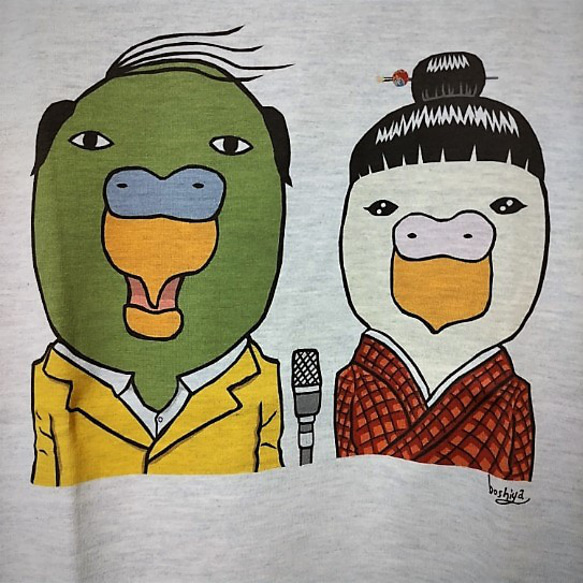 【レディースM】「夫婦漫才インコ」Tシャツ 2枚目の画像