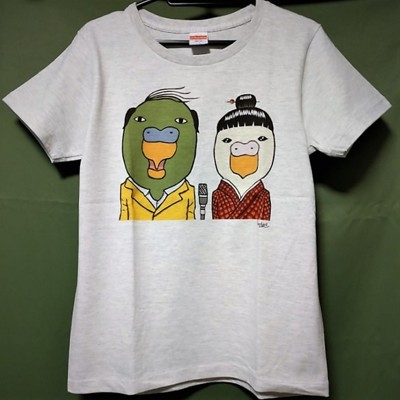 【レディースM】「夫婦漫才インコ」Tシャツ 1枚目の画像