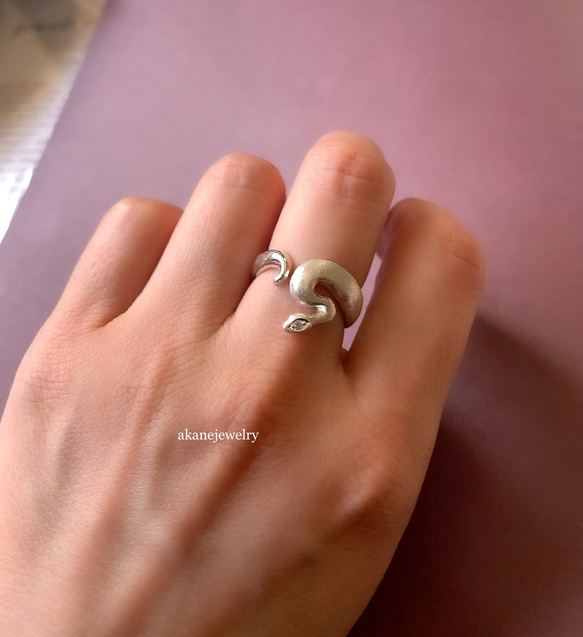 ボールパイソン　ダイヤモンドリング0.01ct 3枚目の画像