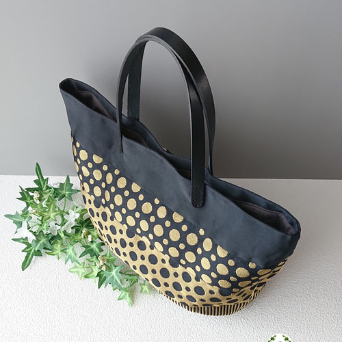 受注製作】畳縁・お散歩サイズのトートバッグ トートバッグ 縁