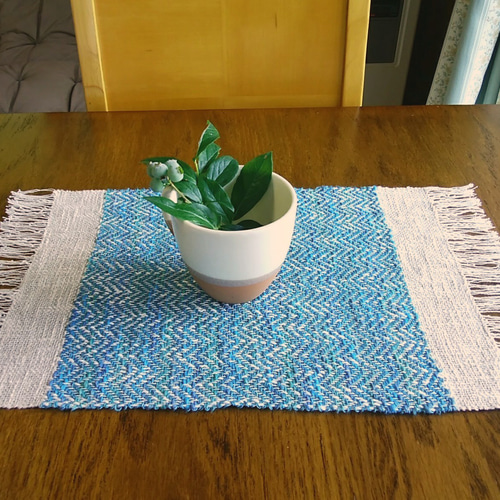 ☆美品☆エルメス テーブルクロス ランチョンマット コットン ブルー ☆美品☆エルメス テーブルクロス ランチョンマット コットン ブルー