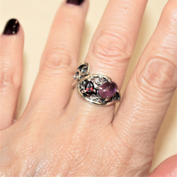 ブルーベリー　ラズベリーのおいしい指輪　シルバー　アメシスト　ガーネット　 14枚目の画像