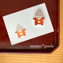 十五夜に。お月見団子のはんこセット【月見団子・三方（三宝）】（9月