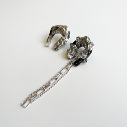 horseshoe chain pierce【錫×Black】 7枚目の画像