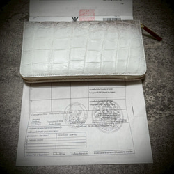 ヒマラヤクロコダイル 長財布 メンズ財布 大容量 メンズ レディース カード２５枚 一枚革 ワニ革 革財布 10枚目の画像