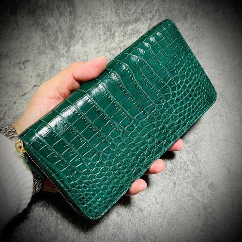 クロコダイル メンズ財布 長財布 ゴールドファスナー レディス クロコダイル メンズ財布 長財布 ゴールドファスナー レディス