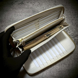 ヒマラヤクロコダイル 長財布 メンズ財布 大容量 メンズ レディース カード２５枚 一枚革 ワニ革 革財布 8枚目の画像