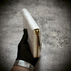 ヒマラヤクロコダイル 長財布 メンズ財布 大容量 メンズ レディース カード２５枚 一枚革 ワニ革 革財布 4枚目の画像