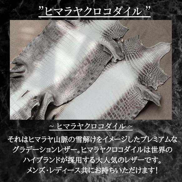 ヒマラヤクロコダイル 長財布 メンズ財布 大容量 メンズ レディース カード２５枚 一枚革 ワニ革 革財布 11枚目の画像