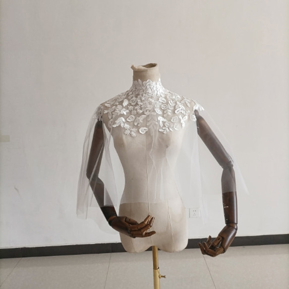 エレガント トップス ケープ風ボレロ ウエディングドレス