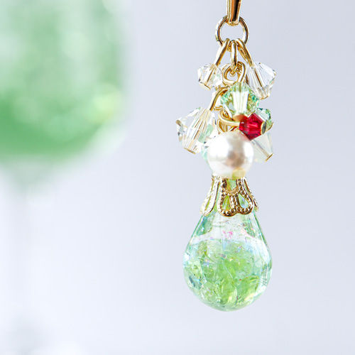 Lafeecuiller ハンドメイド  デザフェス  兎メロンソーダネックレス ペリドット》クリームソーダ ネックレス メロンソーダ 夏