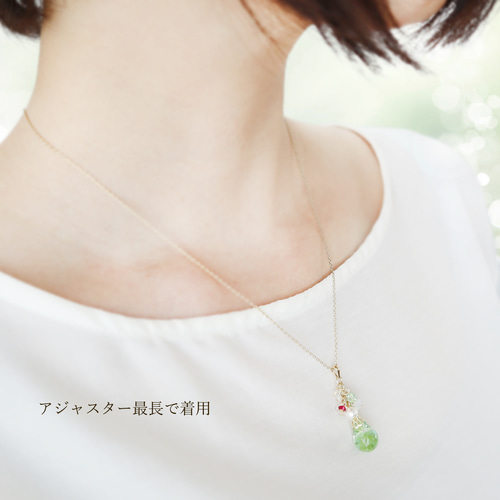 ペリドット》クリームソーダ ネックレス メロンソーダ 夏 ペリドット》クリームソーダ ネックレス メロンソーダ 夏