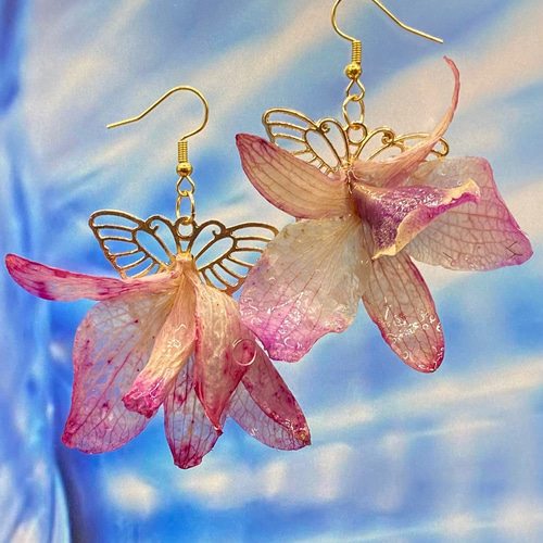 魅惑デンファレ蘭 イヤリング ピアス ピアス（フープ） Love Natural 