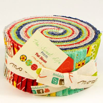 「The Sweet Life Prints」moda JellyRolls（カットクロス40枚）Pat Sloan