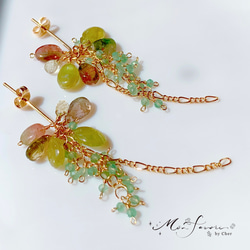 天然石♡レア♡ピンククレイジーレースアゲートのピアス14kgf 天然石♡レア♡ピンククレイジーレースアゲートのピアス14kgf