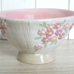 茶碗 ピンクの小花 1枚目の画像