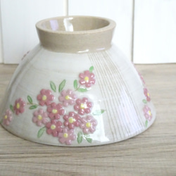 茶碗 ピンクの小花 5枚目の画像