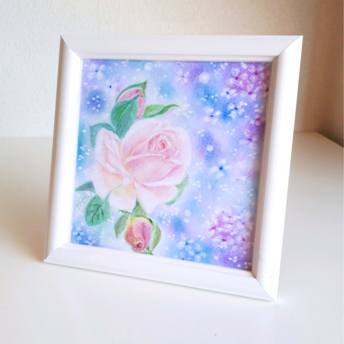 Fairy rose」パステル画 大人かわいい インテリア雑貨