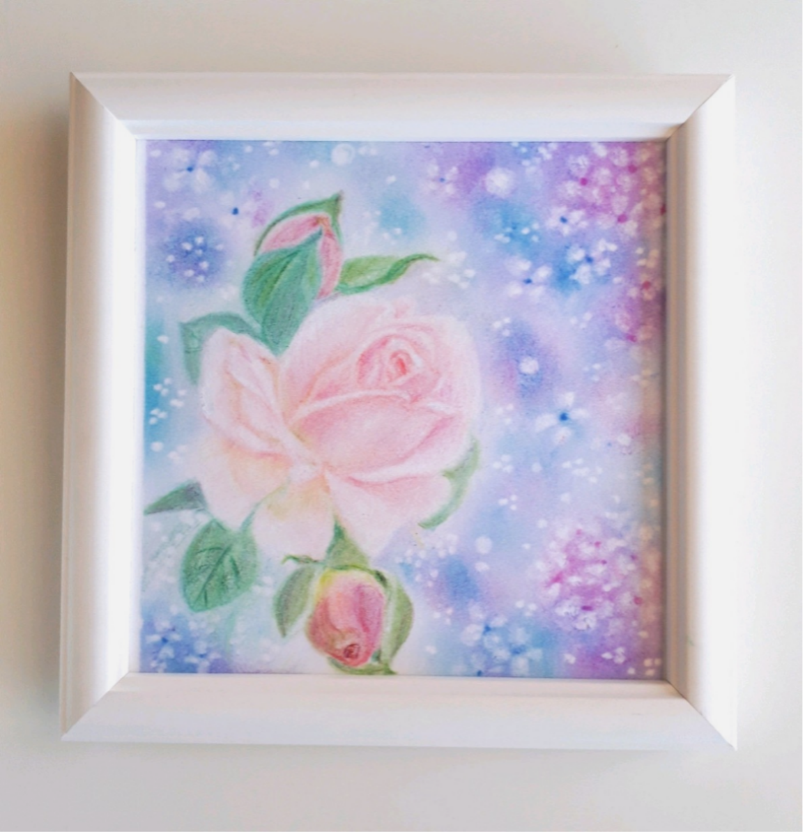 №656 ラビアンローズ(黄色の薔薇) 天然シーグラスアート