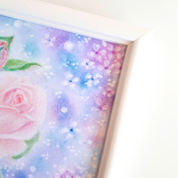 「Fairy rose」パステル画　大人かわいい　インテリア雑貨　ヒーリングアート　イラスト　薔薇　薔薇の絵 5枚目の画像