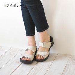 パンチングデザイン ウェッジヒールサンダル シンプル レディース Re:getA -リゲッタ- R-2681 4枚目の画像