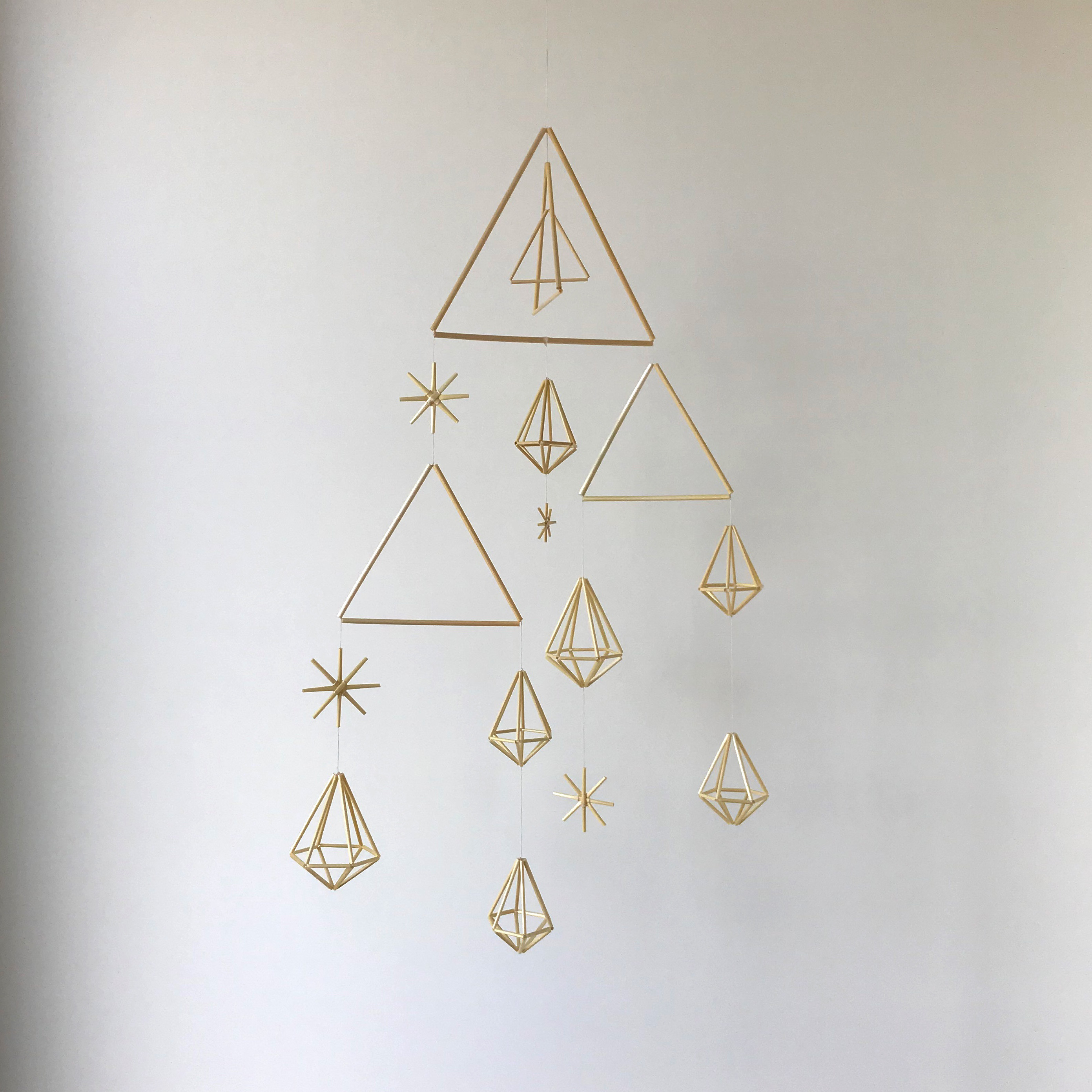 「Raindrops  01」✳︎モビール✳︎北欧インテリア　《送料込み》　ヒンメリ