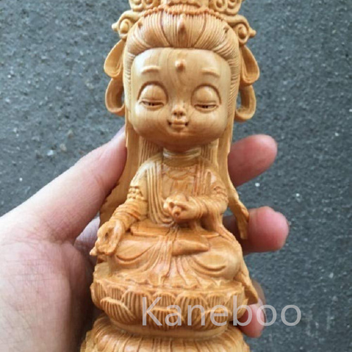 置物 仏像 二頭身 観音菩薩 座禅菩薩 観音像 彫刻仏教 縁起物