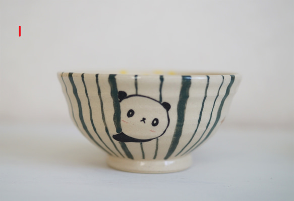 パンダ茶碗-竹パンダ 1枚目の画像