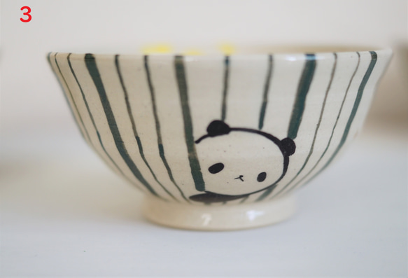 パンダ茶碗-竹パンダ 3枚目の画像