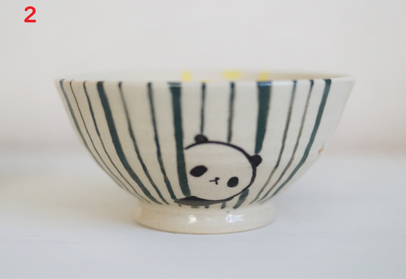 パンダ茶碗-竹パンダ 2枚目の画像