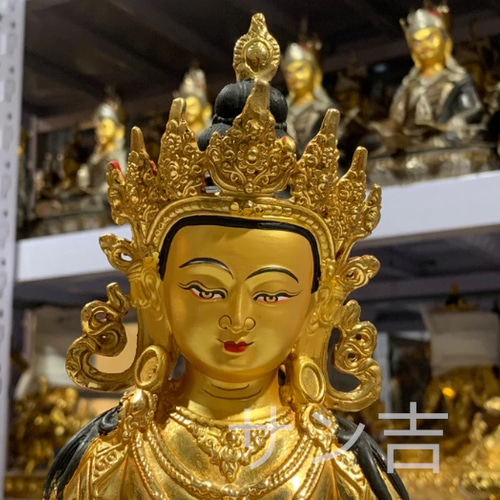 チベット仏教法具 長寿仏菩薩 仏壇仏像 真鍮製 時代美品 ご利益 30cm チベット仏教法具 長寿仏菩薩 仏壇仏像 真鍮製 時代美品 ご利益