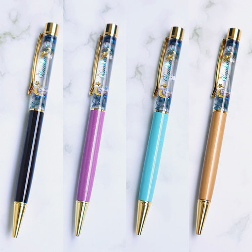 お名前入り♪ハーバリウムボールペン☆ 夜空デザイン ペン・筆記用具