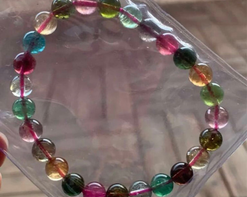 ★マルチカラートルマリン バングル ブレスレット①(SA〜SA+) 最高品質 SA トルマリン ミックス キャンディーカラー ブレスレット