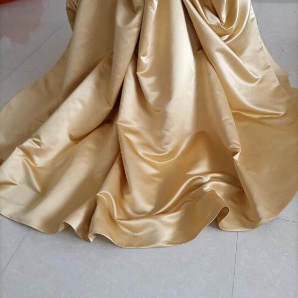 黃色洋裝婚禮裸上衣可拆式泡泡袖奢華背絲帶/新娘/婚禮 第13張的照片