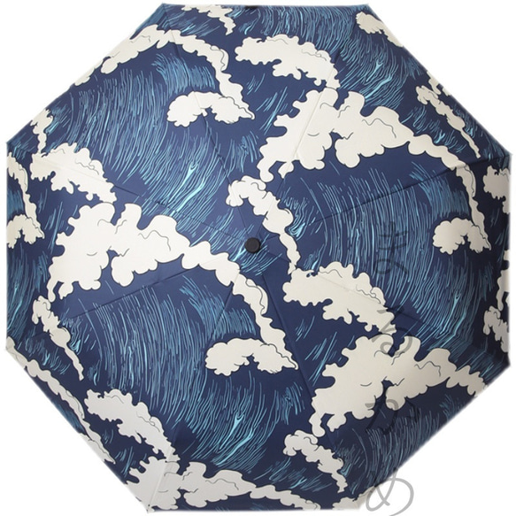 ワンタッチ 折りたたみ傘   UVカット  シンプル   晴雨兼用傘 4枚目の画像