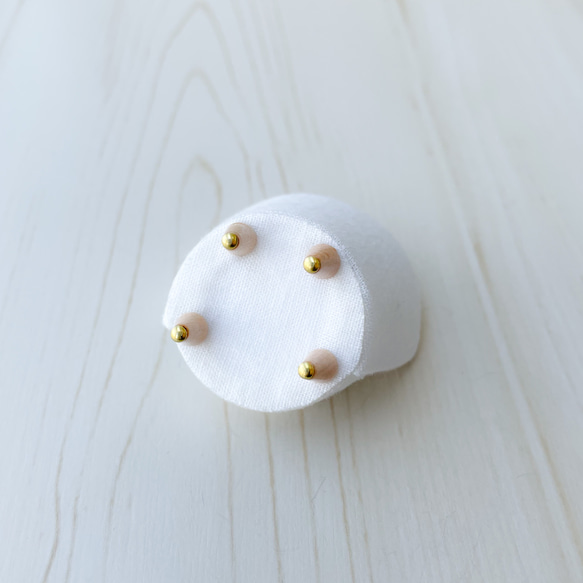 ミニチュアシェルソファのリングスタンド リングピロー  一人がけ ホワイト 10枚目の画像