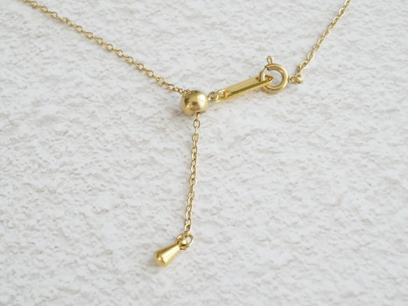 ずっとが叶う☆金属アレルギー対応〇サージカルステンレス〇一粒ネックレス　ジルコニア（ゴールド） 5枚目の画像