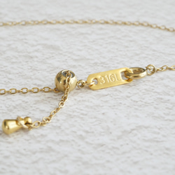 ずっとが叶う☆金属アレルギー対応〇サージカルステンレス〇一粒ネックレス　ジルコニア（ゴールド） 4枚目の画像