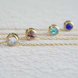 ずっとが叶う☆金属アレルギー対応〇サージカルステンレス〇一粒ネックレス　ジルコニア（ゴールド） 3枚目の画像